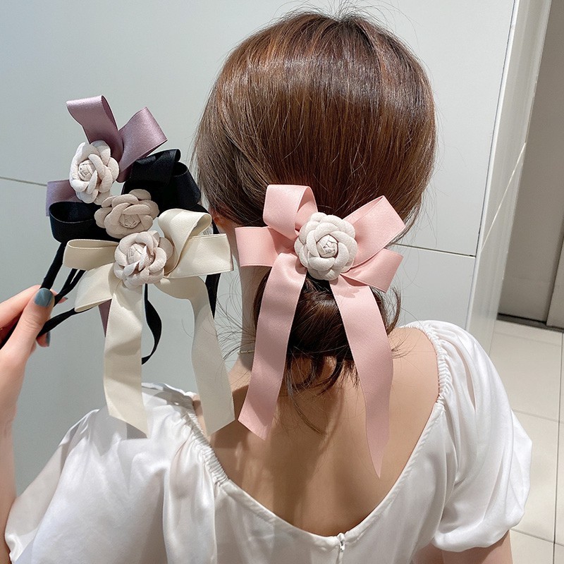 JP1 Kẹp Búi Tóc Đính Nơ Thiết Kế Đa Dạng Phong Cách Hàn Quốc YKD