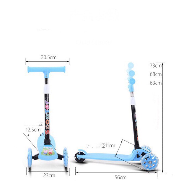 Xe trượt Scooter 3 bánh phát sáng