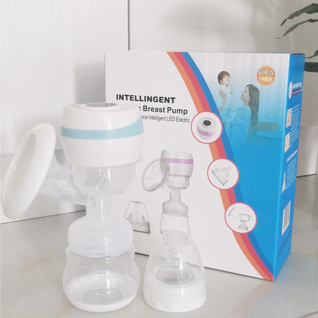 Máy hút sữa điện cao cấp điều chỉnh lực hút Breast Pump tặng địu bé 4 tư thế - HanruiOffical