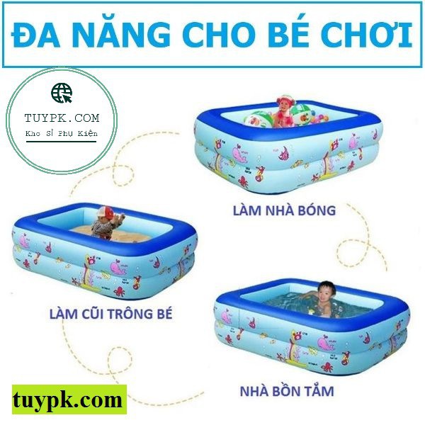 Bể bơi cho bé | Hồ bơi cho bé 1m8 3 TẦNG | Hàng loại 1- TẶNG BỘ VÁ PHAO