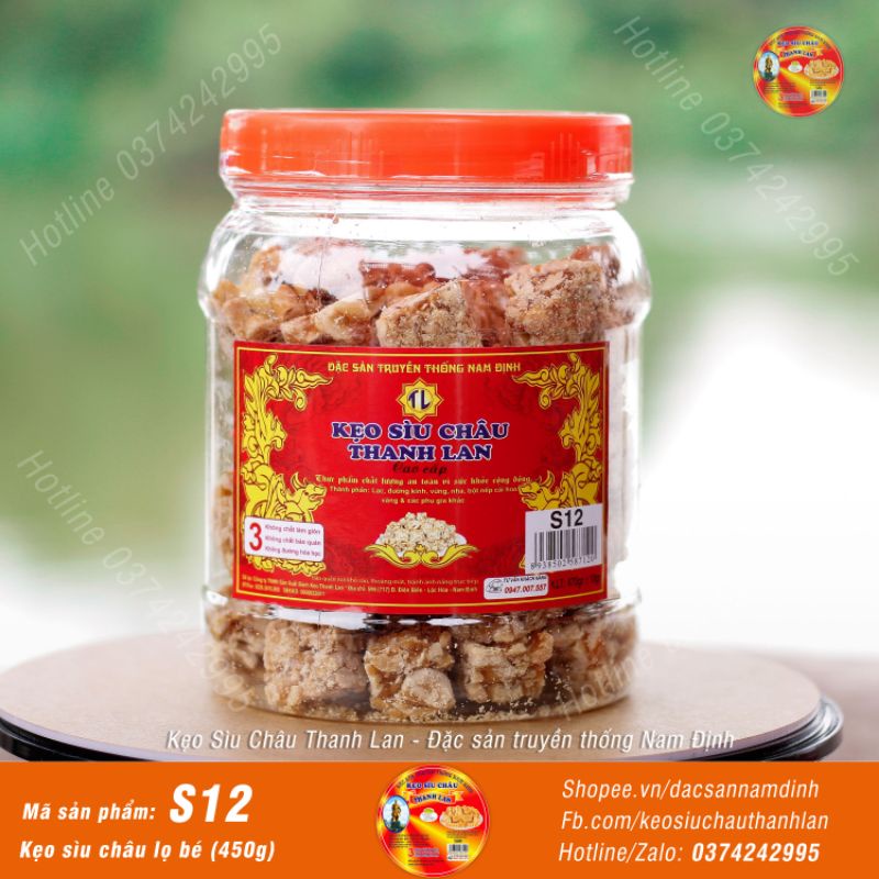 Kẹo Sìu Châu Thanh Lan - Đặc sản Nam Định chính hiệu - Kẹo lạc hộp S12 (480g)