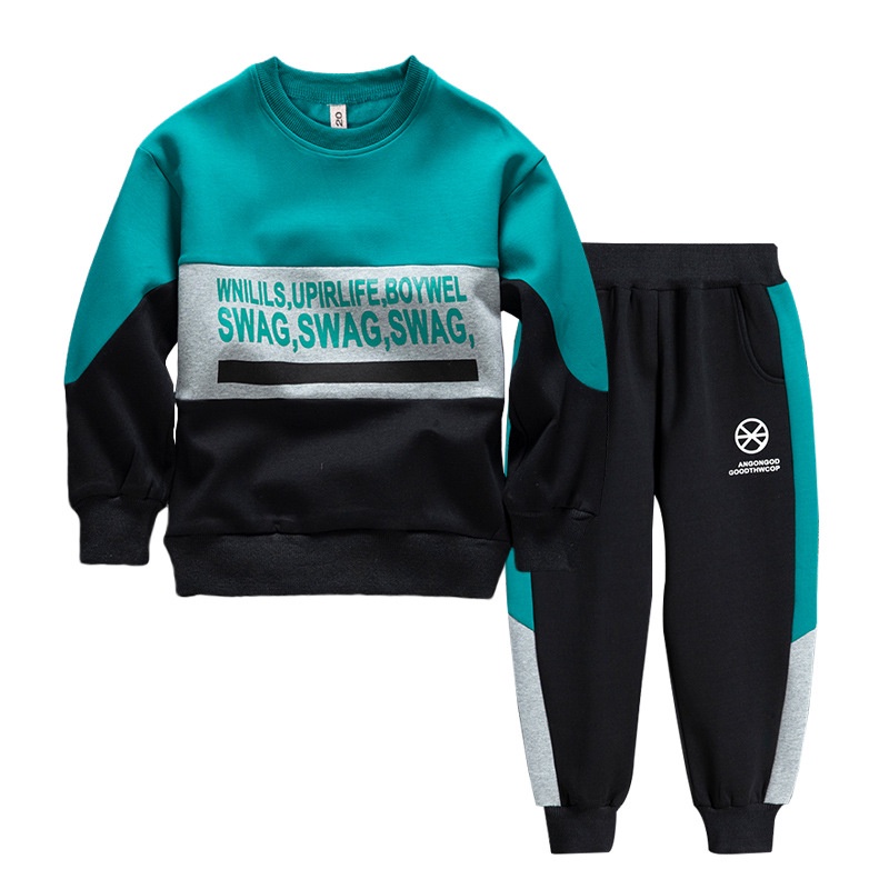 Bộ quần áo trẻ em thu đông 14-45kg cho bé trai 4-15 tuổi mẫu SWAG năng động cá tính, hàng may kĩ , có 2 màu .