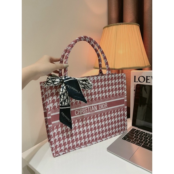 Túi xách công sở ziczac size 35cm tă kèm khăn lụa