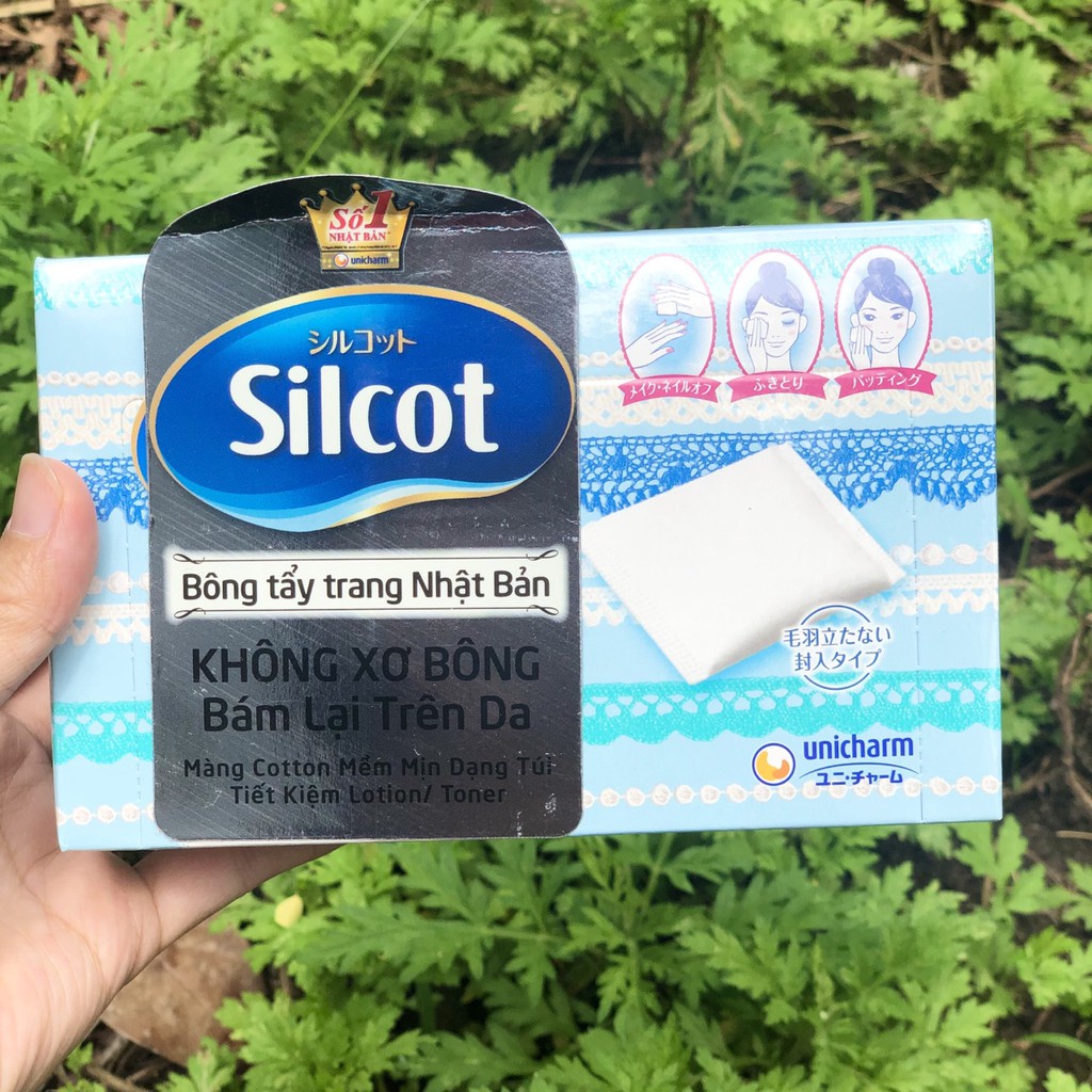 Bông Tẩy Trang SILCOT Dòng Cơ Bản 82 miếng/hộp - Bông Trang Điểm Bán Chạy số 1 Nhật Bản