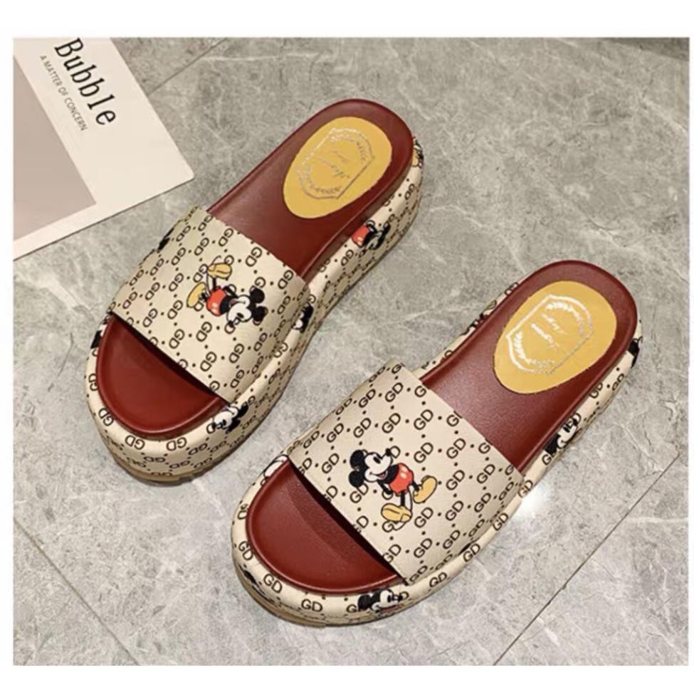 Tết Sale (Mẫu mới) Dép đế xuồng 5P bản ngang Mickey - Siêu sang siêu đẹp : 2021 ^ . ^ ' (
