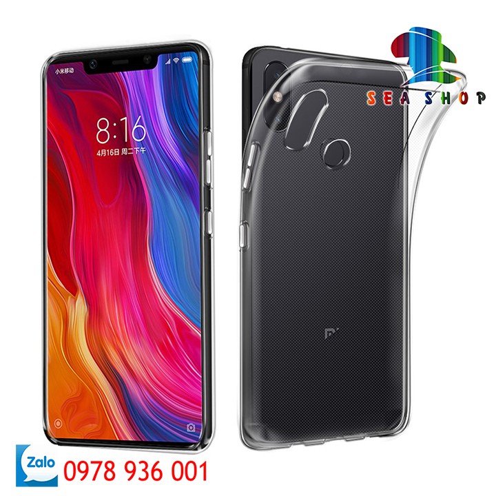 Ốp lưng Xiaomi Mi 8 silicon trong suốt