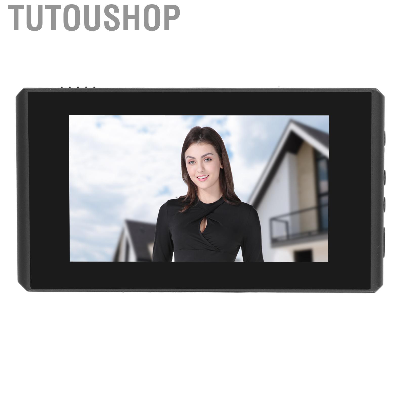 Tutoushop Digital Door Viewer Night Vision Motion Detection Video Camera Electronic Doorbell with 4.3in Indoor Display