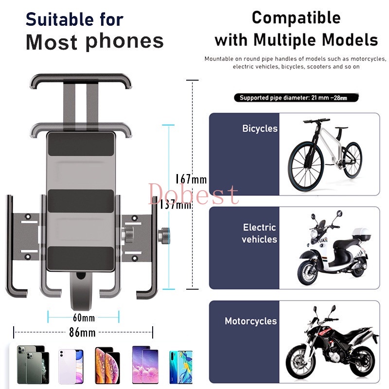 Giá đỡ điện thoại gắn tay lái xe máy tiện dụng