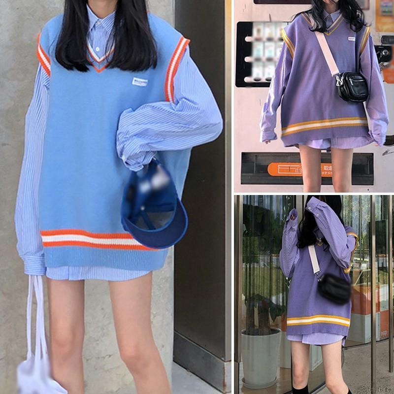 Áo Khoác Không Tay Chất Len Thu Đông Ấm Áp Dễ Thương Cho Nữ | BigBuy360 - bigbuy360.vn