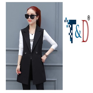 ÁO VEST NỮ TÚI XÉO MÀU ĐEN