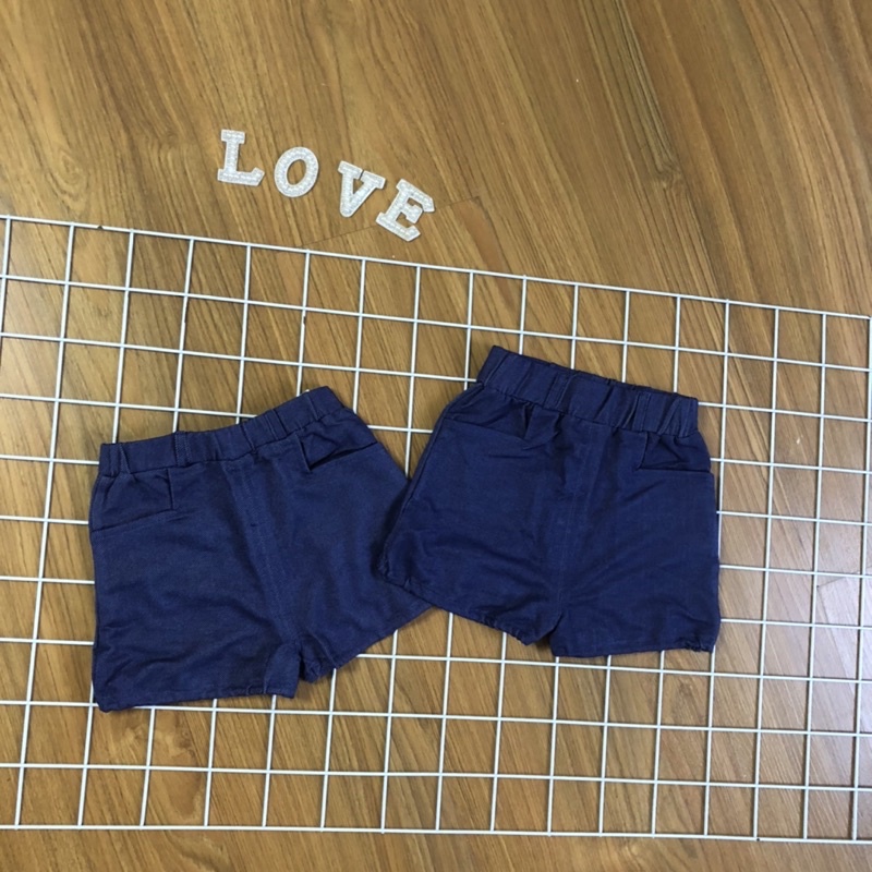 Quần đùi cotton giả bò cho bé trai và bé gái Hàng Quảng Châu