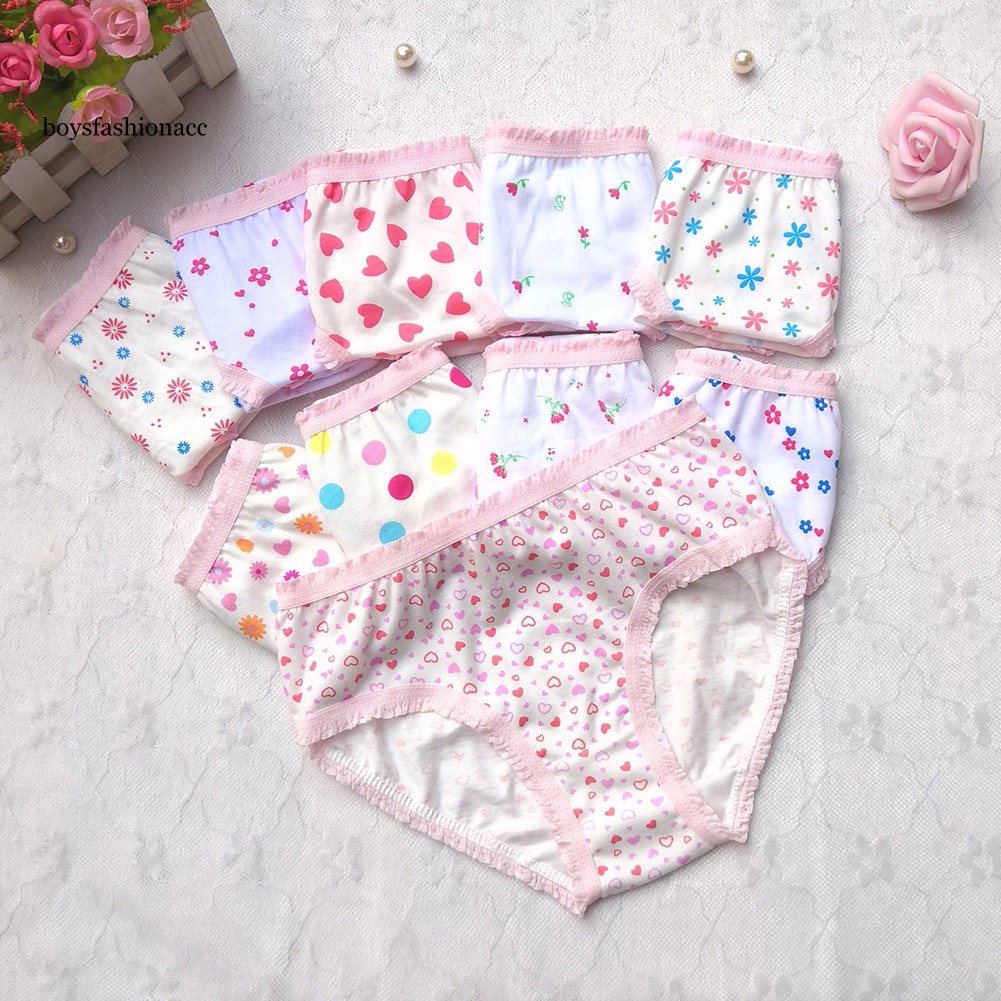 Bộ 12 Quần Lót Cotton In Hoa Cho Bé Trai Và Gái
