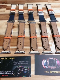 Dây da cao cấp apple watch kiểu dáng hermes