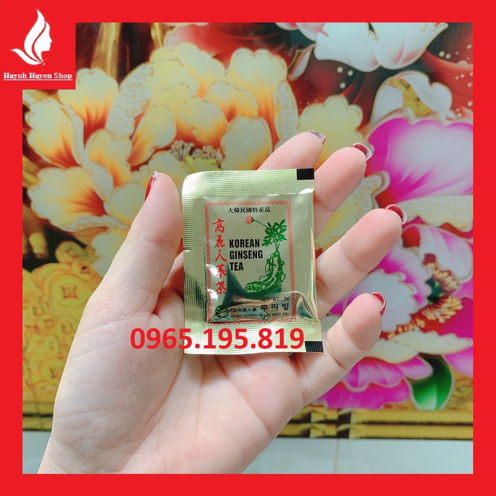 [chính hãng] Hộp 100 gói trà sâm Hàn Quốc korean ginseng tea date mới nhất