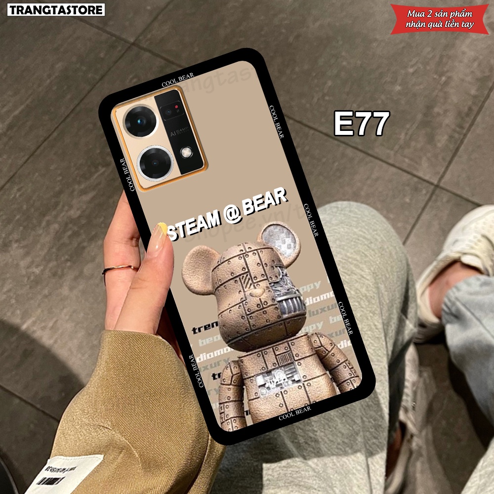 Ốp Oppo Reno 7 4G / Reno 7 5G (Reno7 5G) / Reno 7Z 5G (Reno7 Z 5G)  in hình gấu Bearbrick,Metal Style,Doremon siêu dễ th