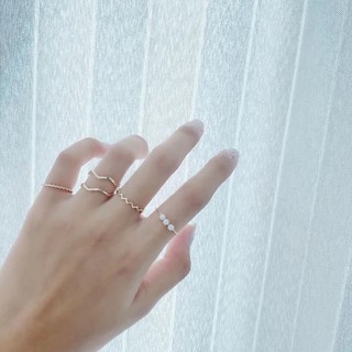 set 5c nhẫn thanh mảnh phong cách Hàn Quốc