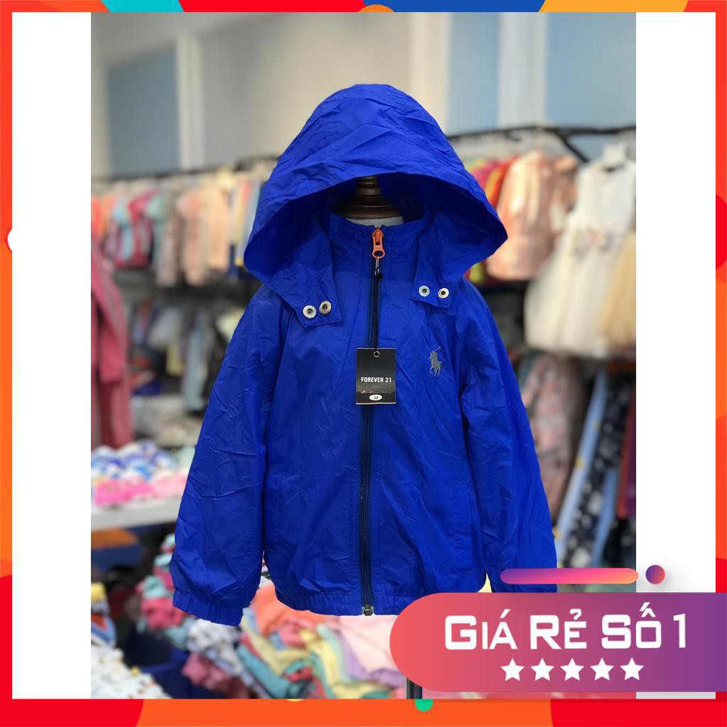 Áo gió size đại bé trai 8-12T (cho bạn tầm 26-40kg) Lót lưới cotton, có mũ, có thể tháo rời mũ