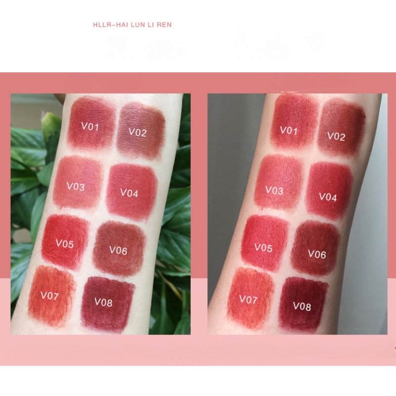 [Hàng mới về] Son Kem Màu Lì Mịn Như Nhung Hllr Không Dính Cốc Lâu Trôi Dưỡng Ẩm