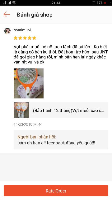 (Bảo hành 12 tháng)Vợt muỗi cao cấp Asialighting!