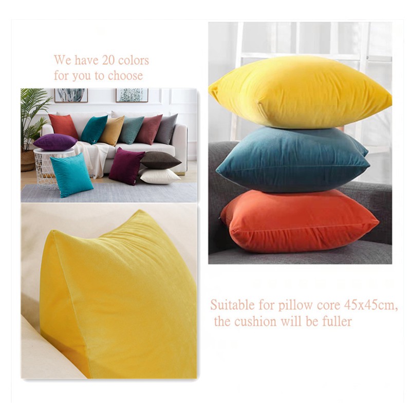 Ready Sotck Soft Velvet Cushion Cover 30*50 Decorative PillowCase 40x40cm Square Pillow Cover for Bed Sofa Hotel Decoration | BigBuy360 - bigbuy360.vn