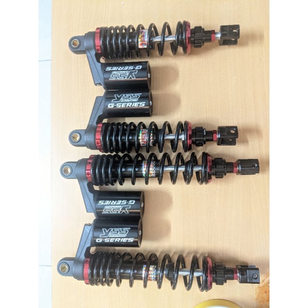 Phuộc YSS bình dầu tem khắc full đen gắn Airblade Nouvo 4 5 6 PCX NVX SH ý Impluse xe điện