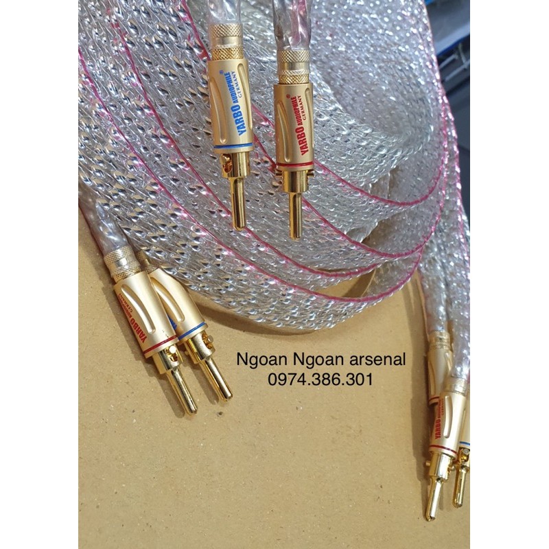 Dây loa bắp chuối mỏ chim mềm Dây mạ bạc Hi-end Cao cấp YARBO