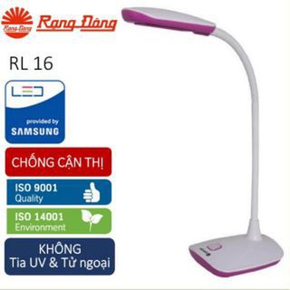 Đèn bàn LED Rạng Đông Bảo vệ Thị lực chống cận bảo vệ mắt RL-16 (Ánh sáng trắng)