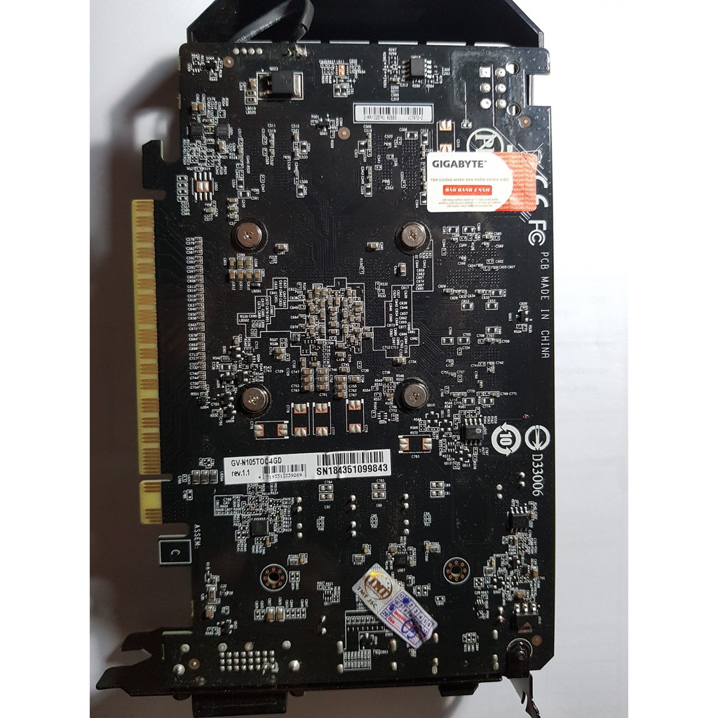 Card màn hình GTX 1050Ti 4GB GDDR5.