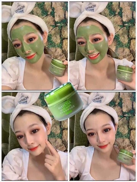 HŨ MẶT NẠ BÙN TRÀ XANH GIẢM MỤN DƯỠNG TRẮNG MATCHA LAIKOU