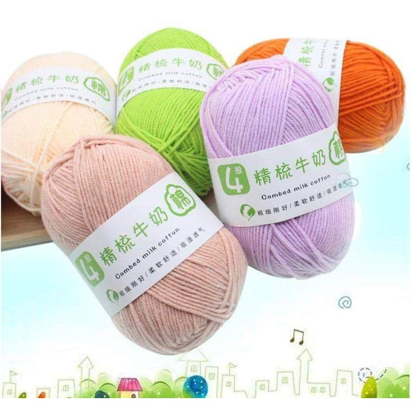 Len Milk cotton 50g _ Milk 4S Combed