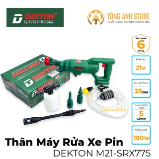 Thân máy rửa xe dùng pin dekton m21-srx775 - pin 21v - chân pin phổ thông m21 makita
