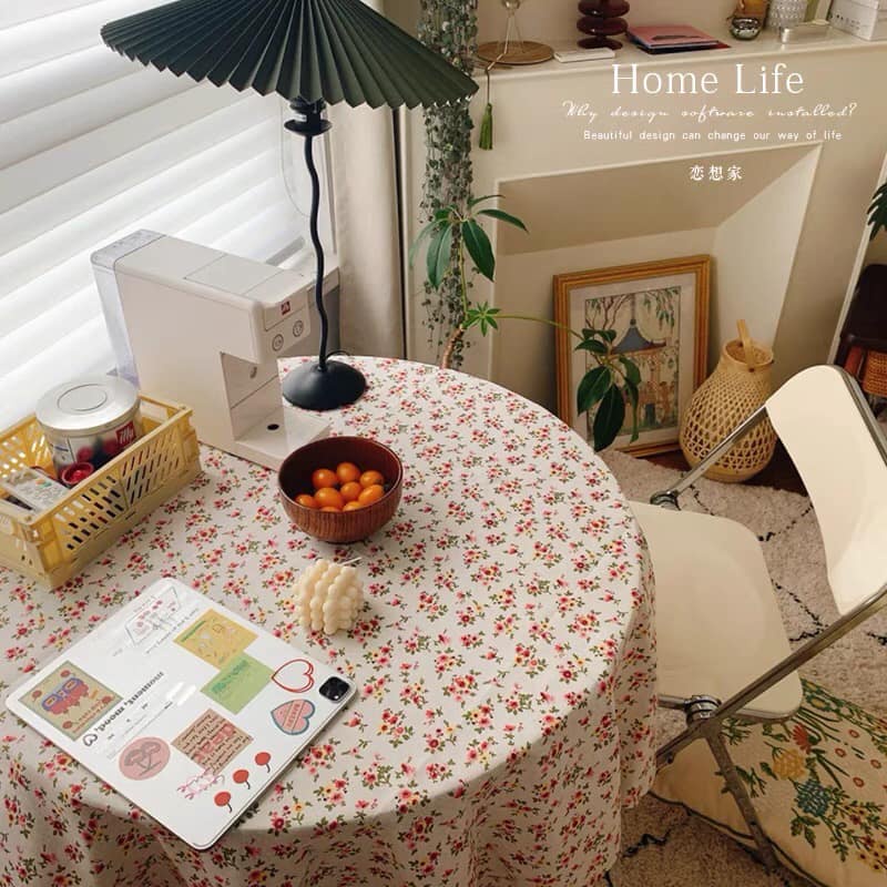 Khăn trải bàn hoa vintage phong cách Bắc Âu cổ điển đa dạng kích thước và mẫu mã - An Yên Decor - AY016