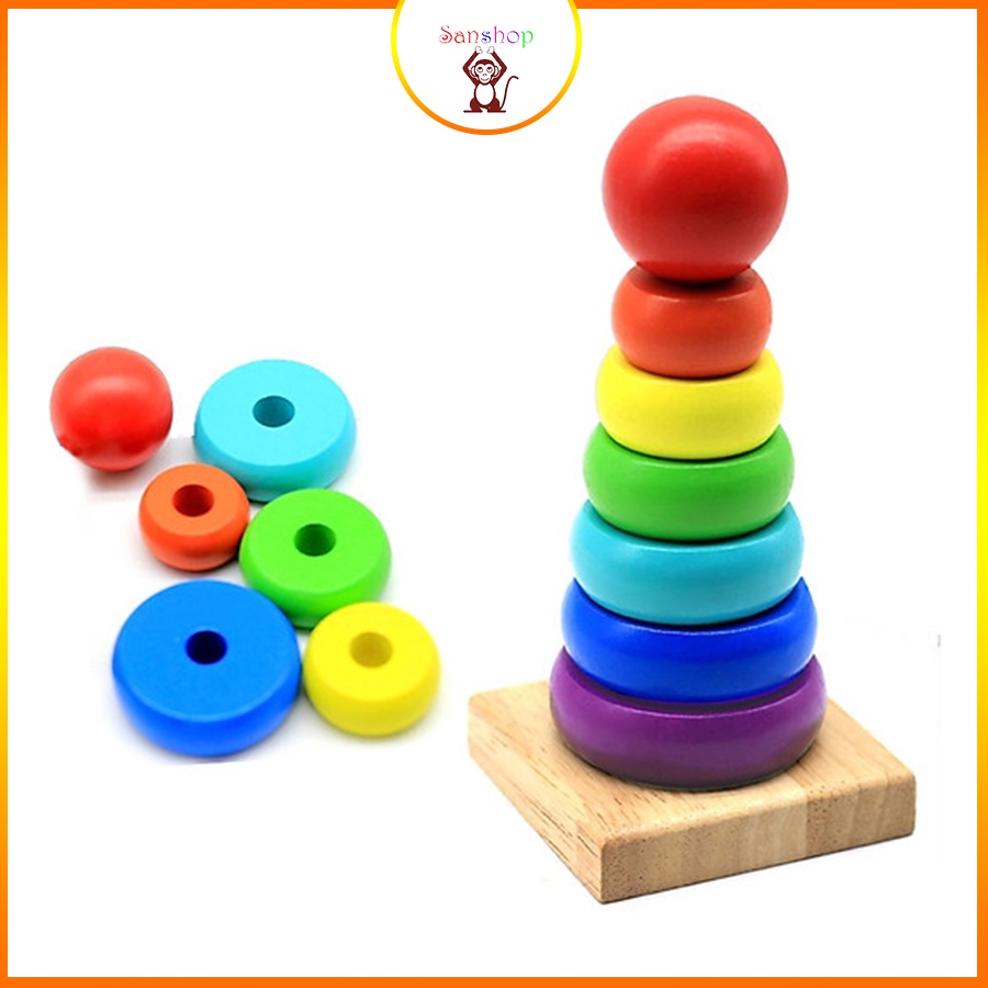 Tháp cầu vồng 7 màu cho bé