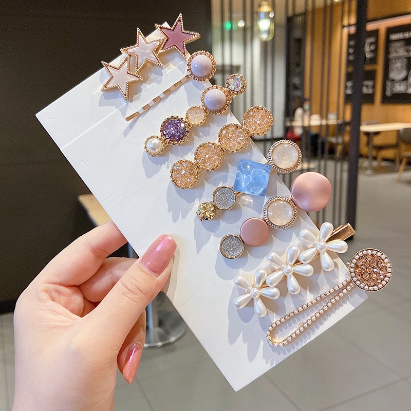 Kẹp tóc đính ngọc trai kiểu Hàn Quốc xinh xắn cho nữ