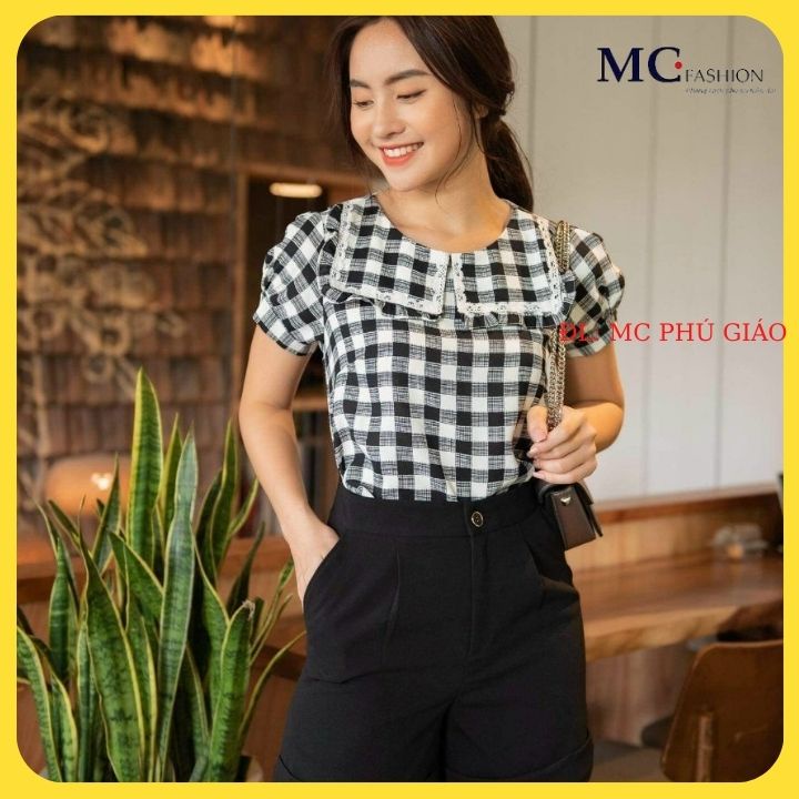 [Hàng Cao Cấp] Áo Sơ Mi Kiểu Tay Ngắn Công Sở Nữ Hàng Đẹp Thương Hiệu  Anadi Fashion Màu Đỏ Đen Hồng