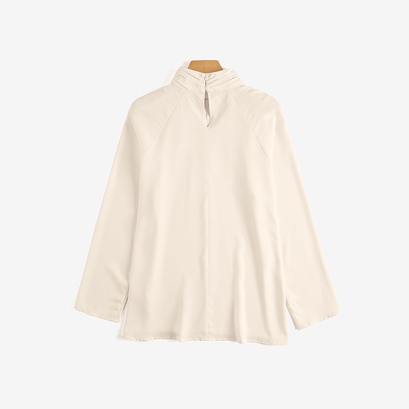 Áo kiểu ZANZEA tay phồng cổ đứng màu trơn thời trang cho nữ