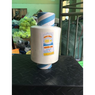 Chỉ tơ vắt sổ ống 1kg-màu trắng