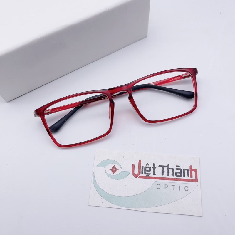 Gọng kính cận vuông ombre lắp được cận viễn loạn unisex tiktok mã L ombre