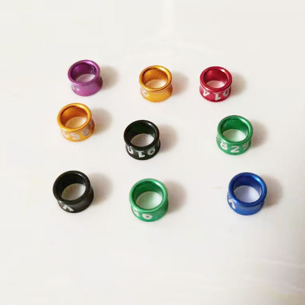 Set 20 Vòng Đeo Chân Luyện Tập Nhận Dạng Chim Kích Thước 3.3mm Đến 8mm