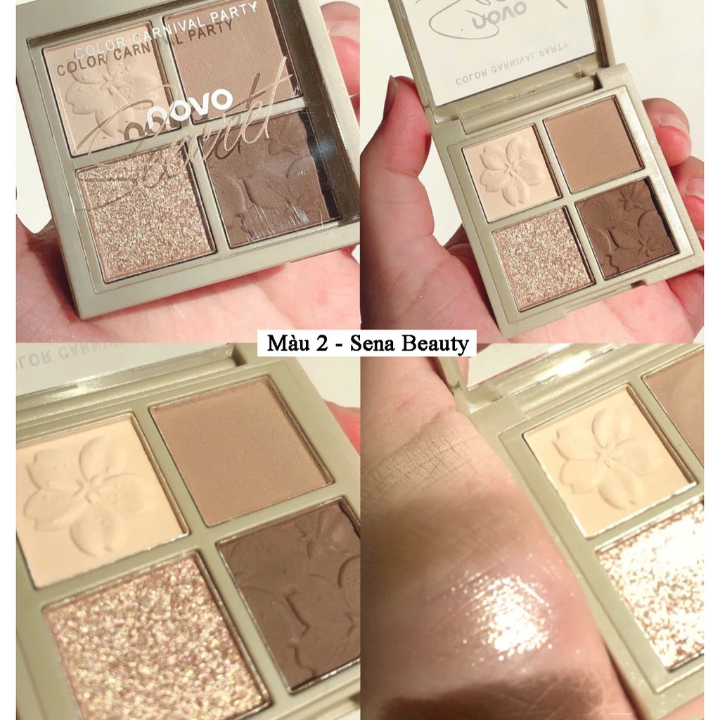 Bảng phấn mắt nhũ lì 4 ô Novo Sakura Sena Beauty | BigBuy360 - bigbuy360.vn