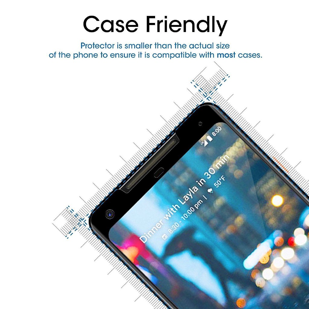 Kính Cường Lực Full Màn 4D Cho Google Pixel 2 XL - Đen