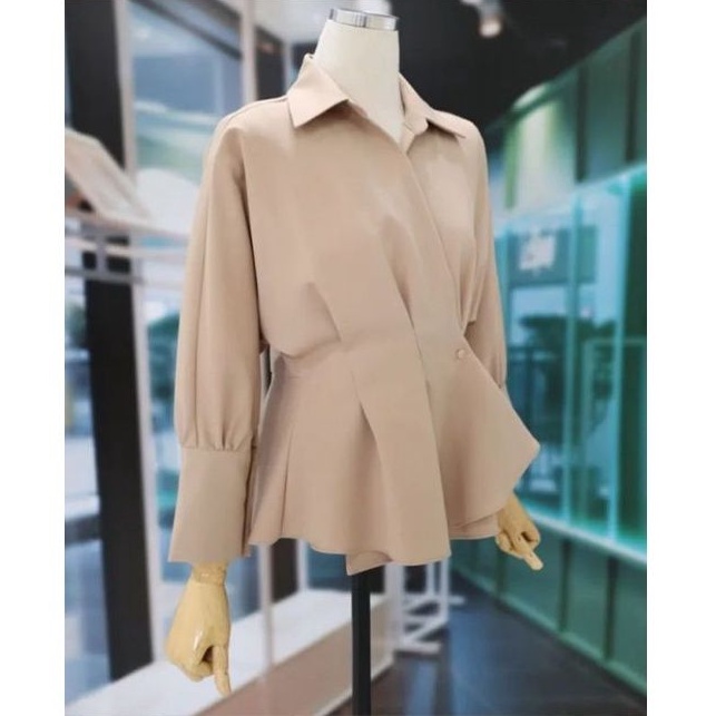 Áo Sơ Mi Nữ Dài Tay bản đai to cách điệu thời trang nữ