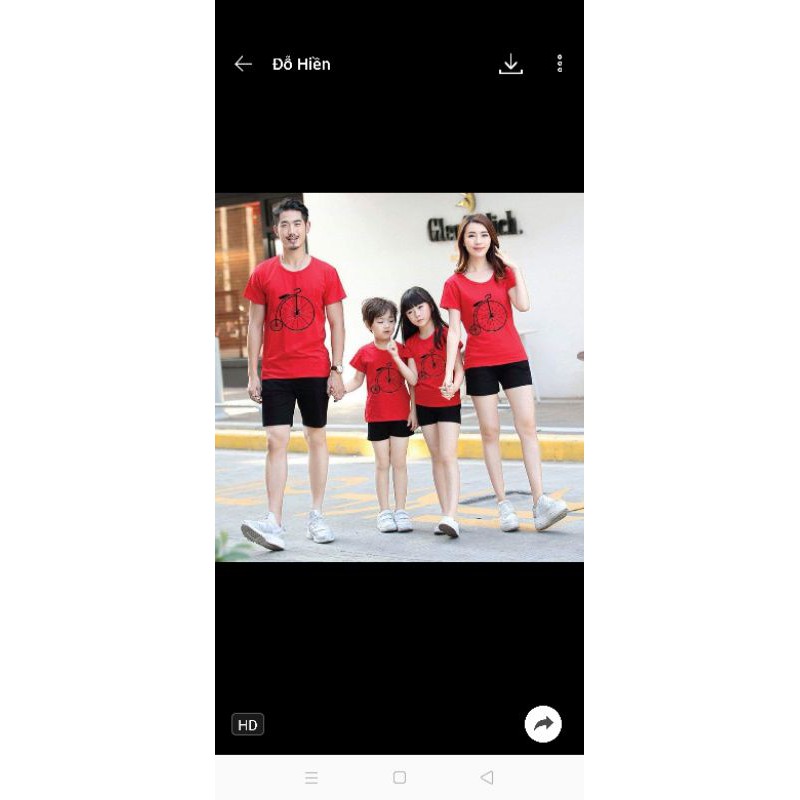 Áo thun gia đình bánh xe đủ size chất đẹp