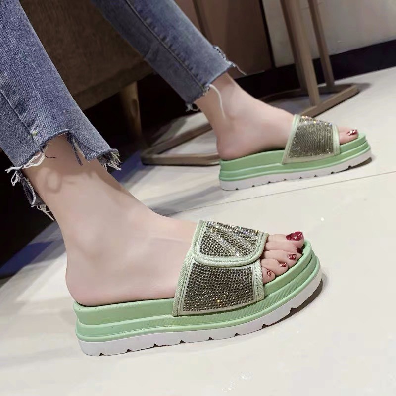 Dép Quai Ngang Nữ ẢNH TỰ CHỤP Đế Đúc 5p - Da Thật Xoàn Siu Sáng [Quảng Châu] 206