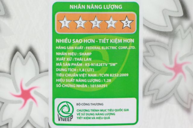Nồi cơm điện Sharp 1.8 lít KS-N182ETV