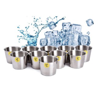 Bộ 10 Ly Inox Cao Cấp Làm Đá, Bánh Plan, Bánh Nướng 7 cm