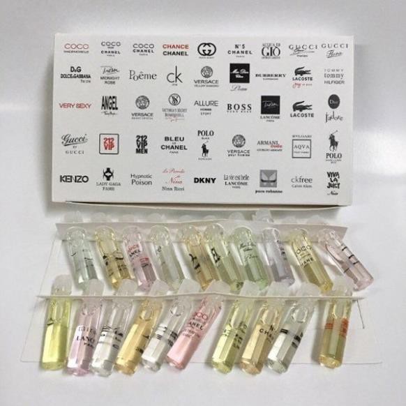 Sét 20 Chai Nước Hoa Mẫu Thử - nước hoa mini nhiều hương thơm cao cấp | Thế Giới Skin Care