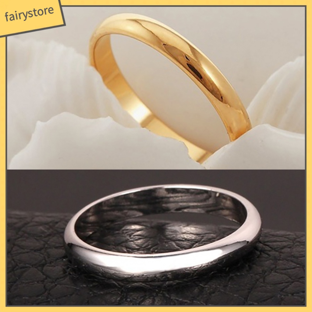 Nhẫn Chất Liệu Thép Titan Thiết Kế Đơn Giản Cho Cặp Đôi