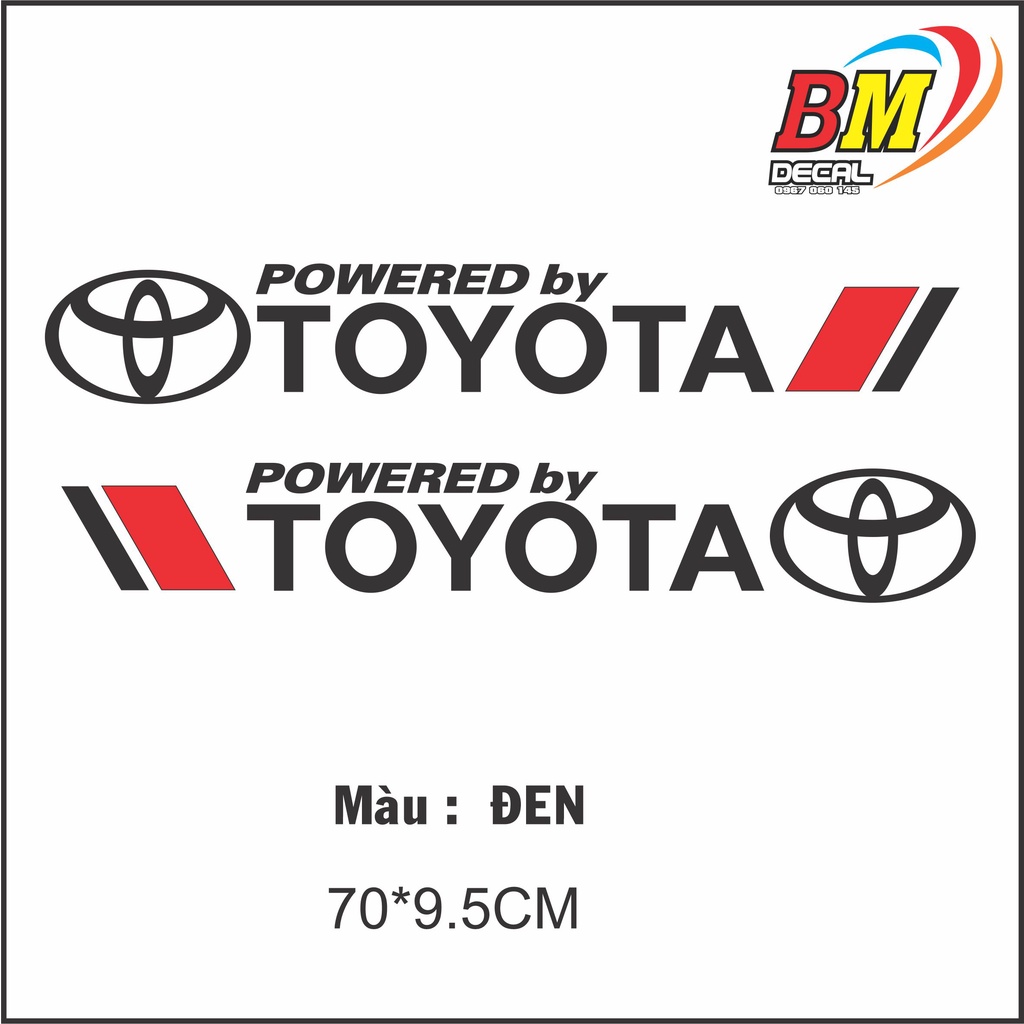 Decal dán trang trí xe hơi TOYOTA