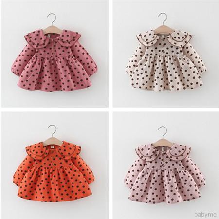 ♕ babyme ღ Baby Girls Cotton Long Sleeve Dress Princess Dresses